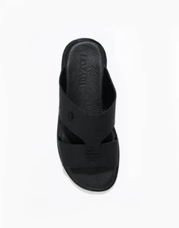 men's black comfy sandal by Lozari 49
