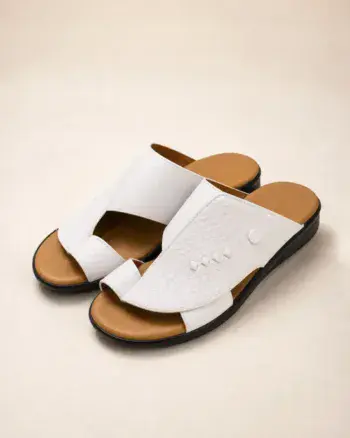Men's white closed toe ring sandal by Lozari em00118