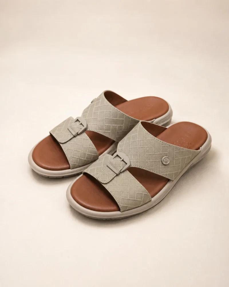 Men's cream mandorla sandal comfi slip on by Lozari